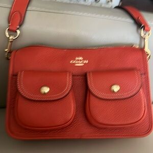 Coach ORANGE crossbody/shoulder bag with pouch